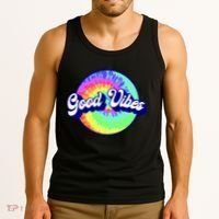 70s Retro Groovy Hippie Good Vibes Tank Top thumb 3