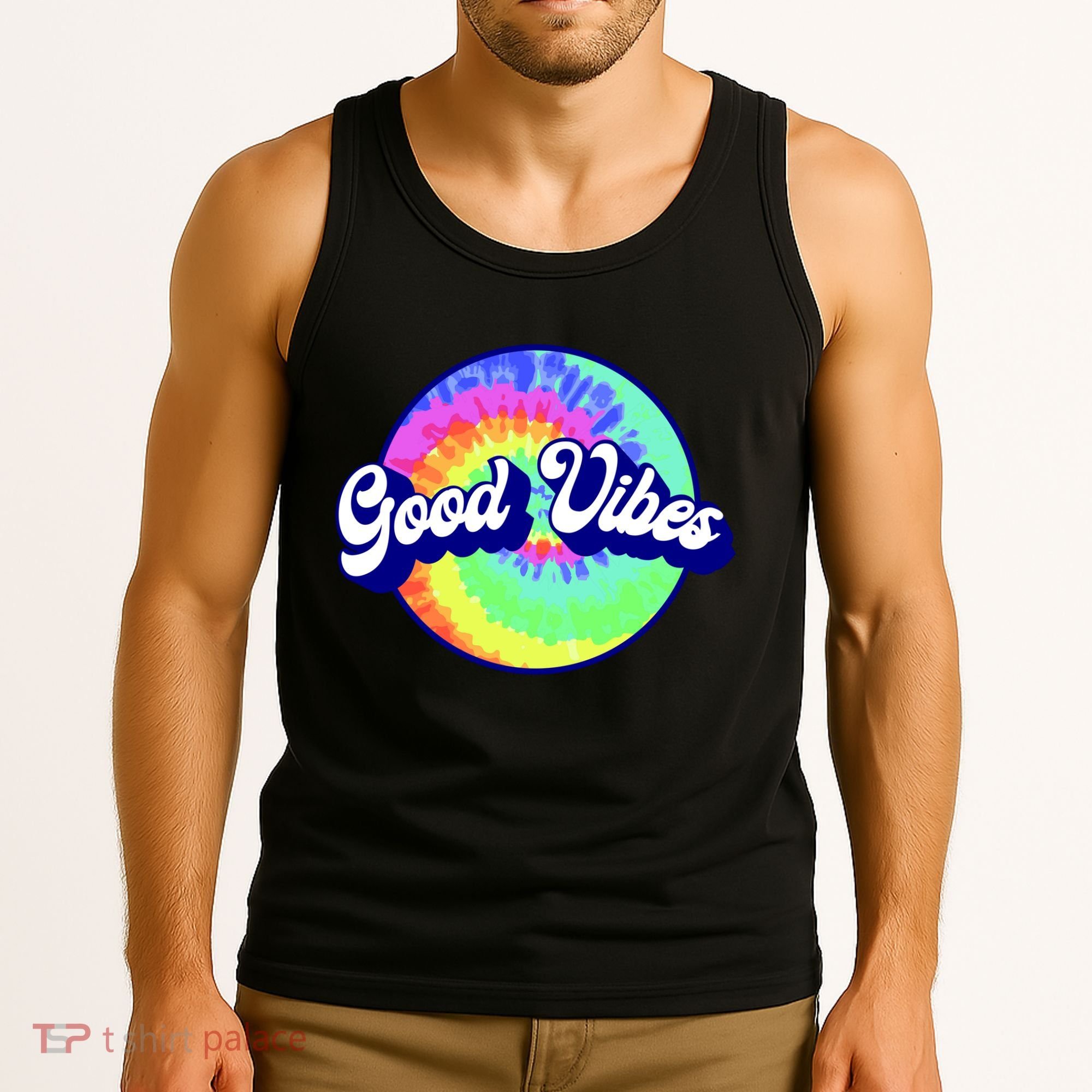 70s Retro Groovy Hippie Good Vibes Tank Top
