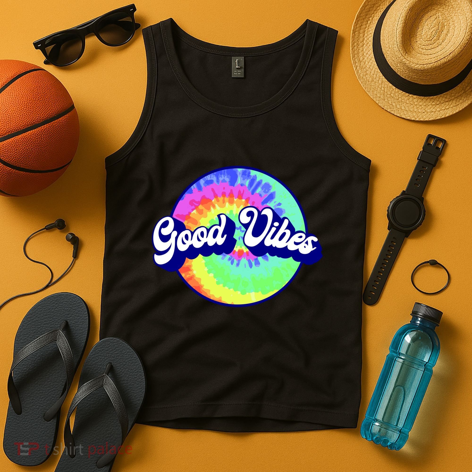 70s Retro Groovy Hippie Good Vibes Tank Top