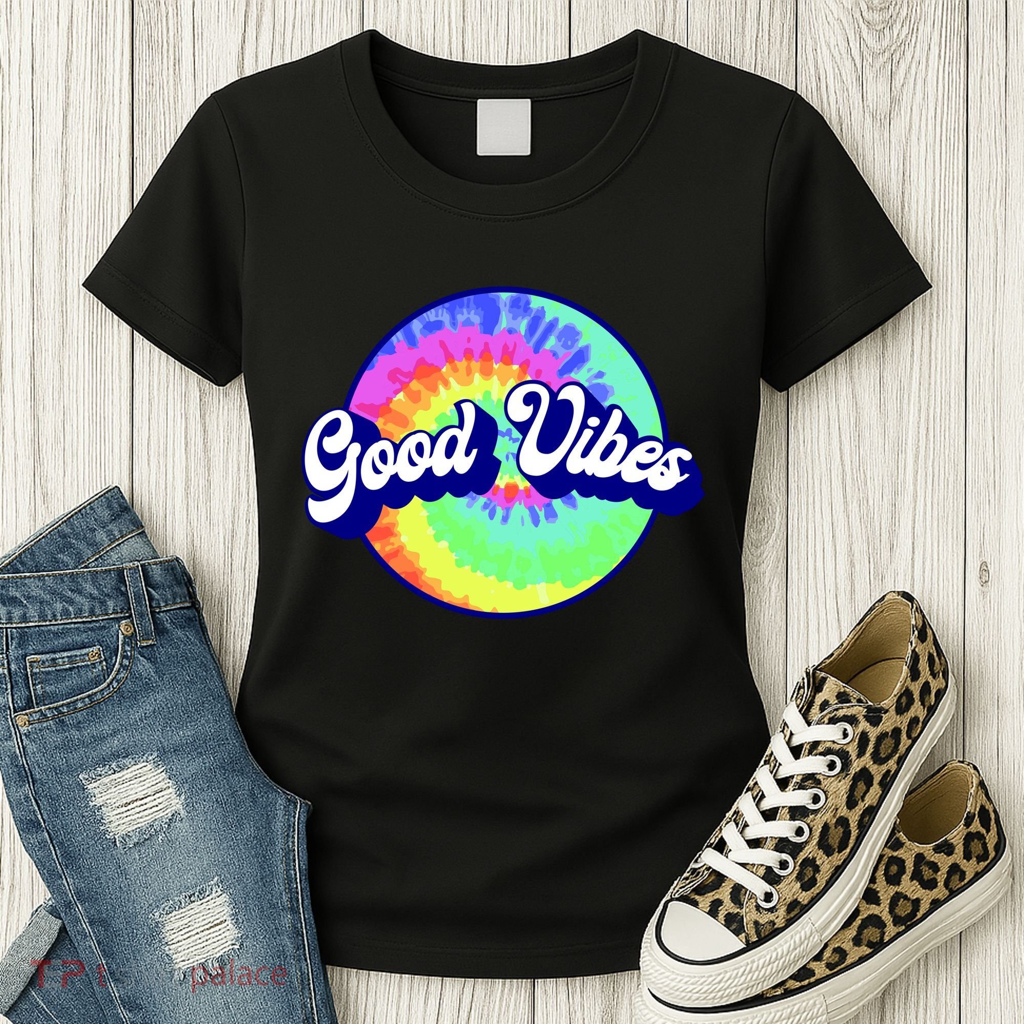 70s Retro Groovy Hippie Good Vibes Women's T-Shirt