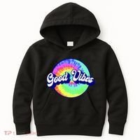 70s Retro Groovy Hippie Good Vibes Kids Hoodie thumb 0