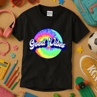 70s Retro Groovy Hippie Good Vibes Kids T-Shirt thumb 3