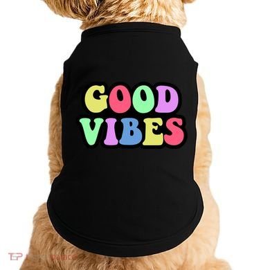 70s Retro Groovy Hippie Good Vibes Bold Doggie Tank