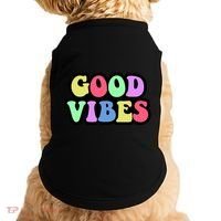 70s Retro Groovy Hippie Good Vibes Bold Doggie Tank thumb 0