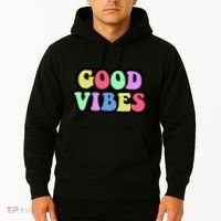 70s Retro Groovy Hippie Good Vibes Bold Hoodie thumb 2