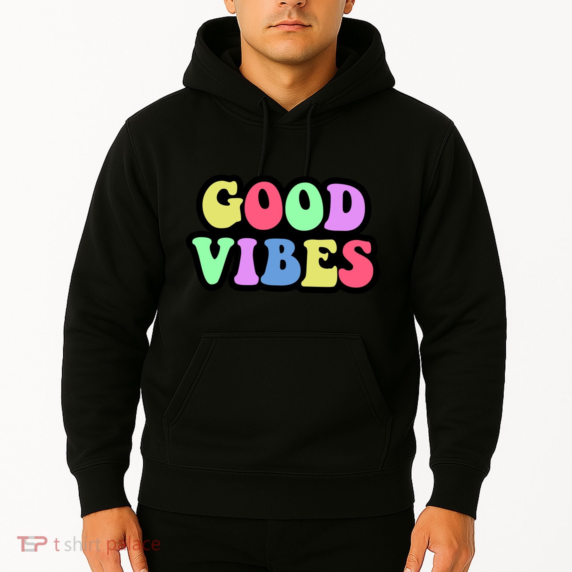 70s Retro Groovy Hippie Good Vibes Bold Hoodie