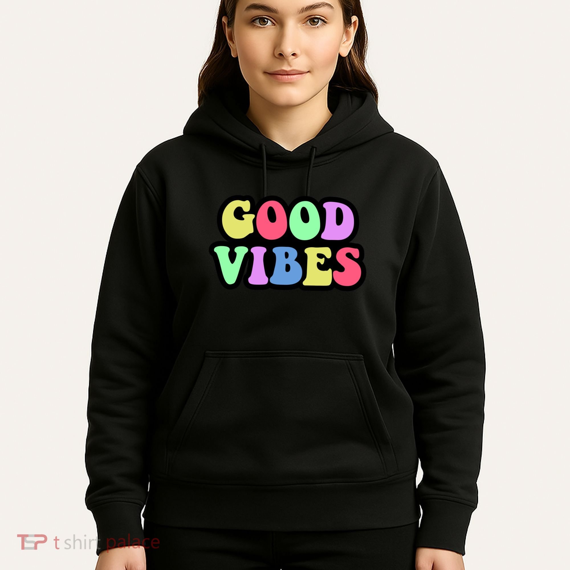 70s Retro Groovy Hippie Good Vibes Bold Hoodie