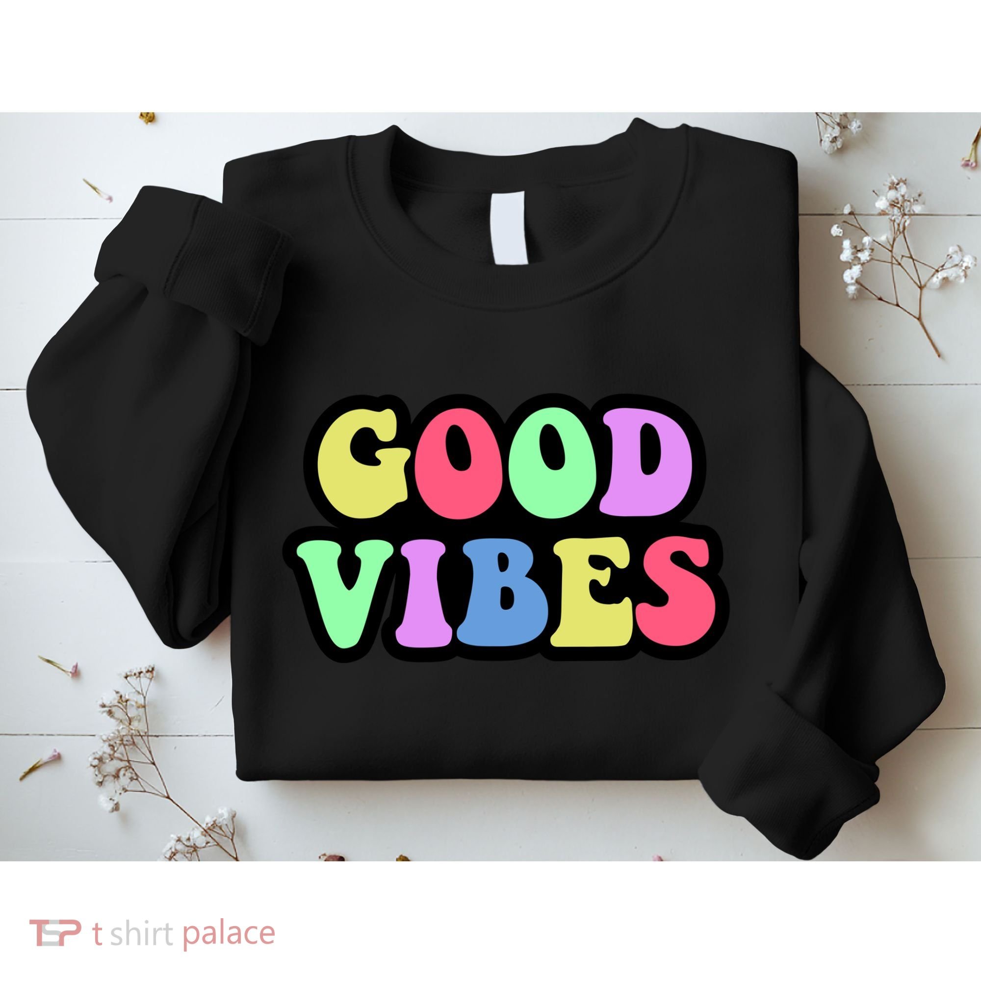 70s Retro Groovy Hippie Good Vibes Bold Sweatshirt