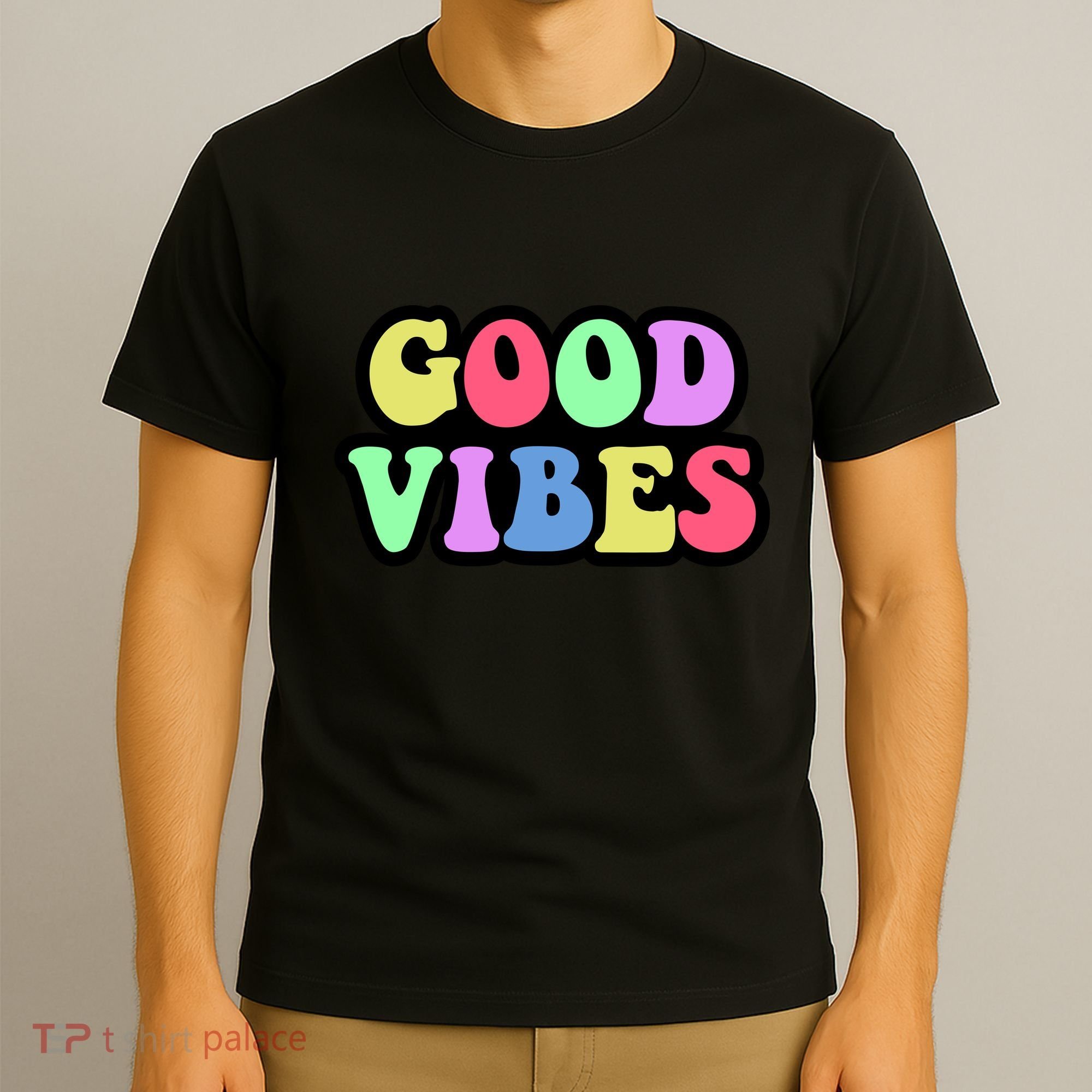 70s Retro Groovy Hippie Good Vibes Bold T-Shirt