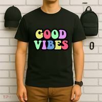 70s Retro Groovy Hippie Good Vibes Bold T-Shirt thumb 6