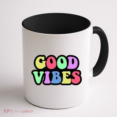 70s Retro Groovy Hippie Good Vibes Bold Coffee Mug back