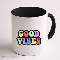70s Retro Groovy Hippie Good Vibes Bold Coffee Mug thumb 1