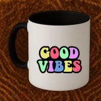 70s Retro Groovy Hippie Good Vibes Bold Coffee Mug thumb 2