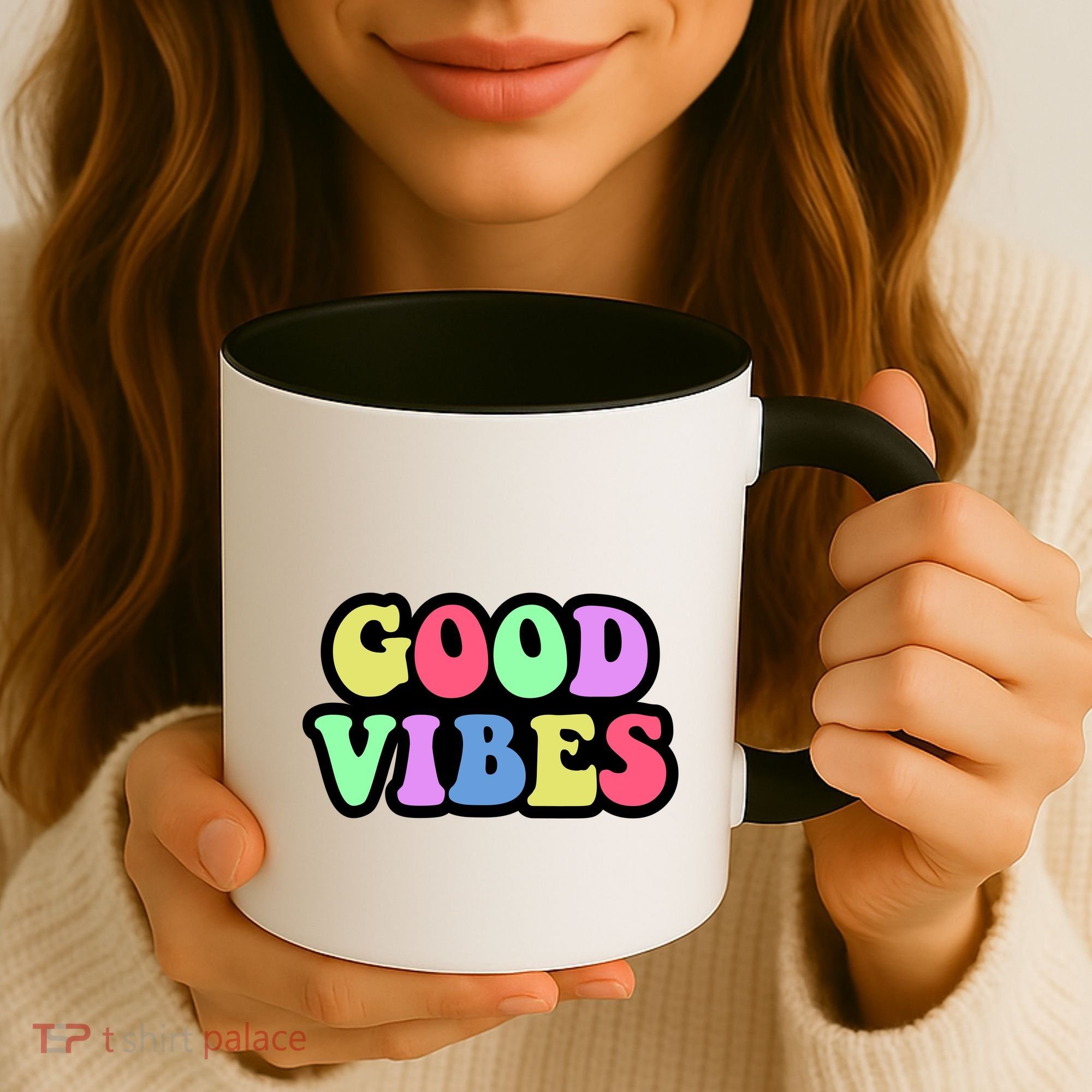 70s Retro Groovy Hippie Good Vibes Bold Coffee Mug