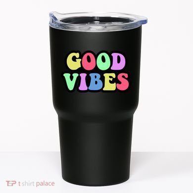70s Retro Groovy Hippie Good Vibes Bold Tumbler