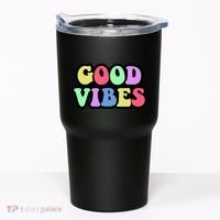 70s Retro Groovy Hippie Good Vibes Bold Tumbler thumb 0