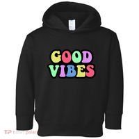 70s Retro Groovy Hippie Good Vibes Bold Toddler Hoodie thumb 0