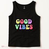 70s Retro Groovy Hippie Good Vibes Bold Tank Top thumb 2