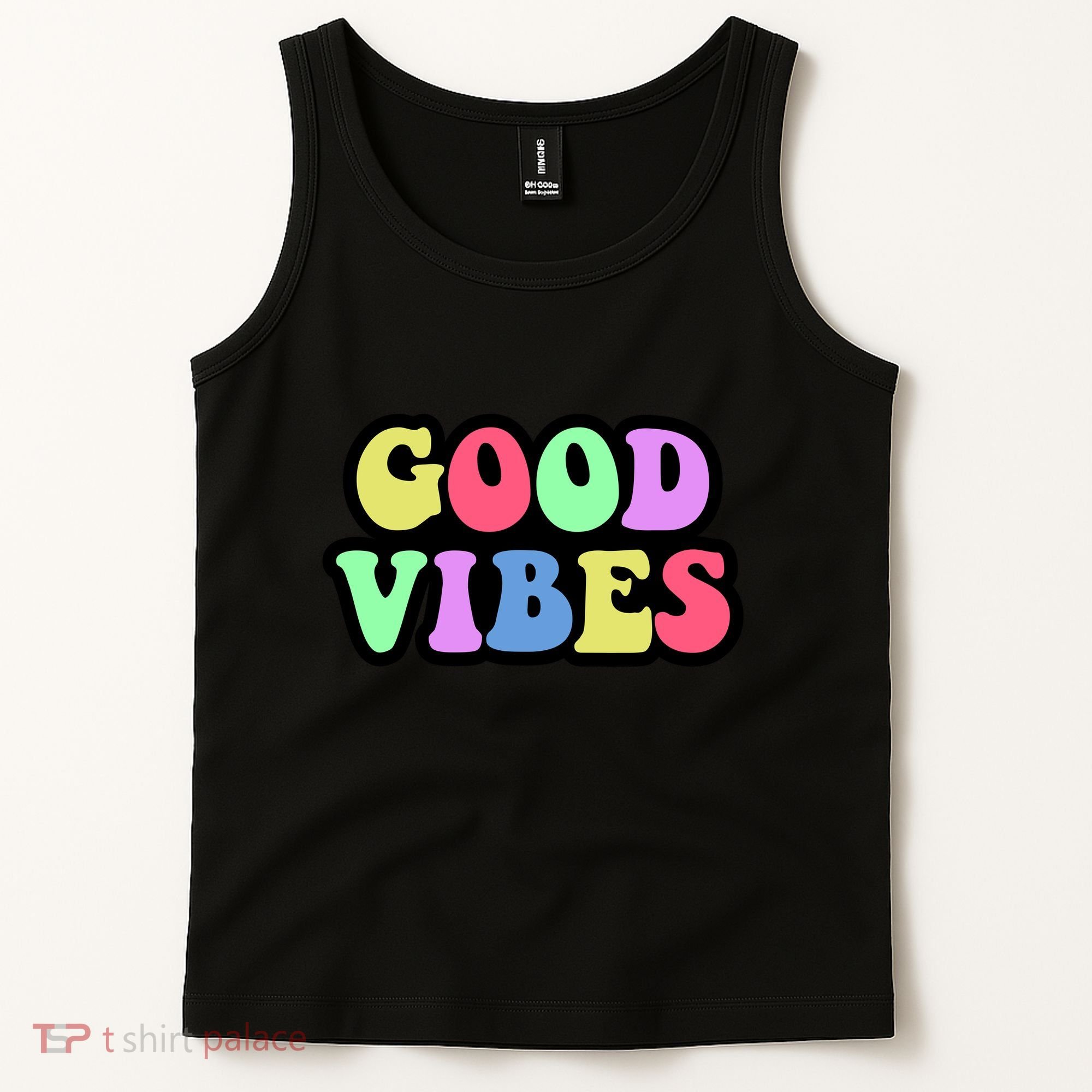70s Retro Groovy Hippie Good Vibes Bold Tank Top