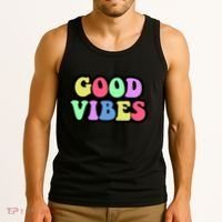 70s Retro Groovy Hippie Good Vibes Bold Tank Top thumb 3