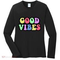 70s Retro Groovy Hippie Good Vibes Bold Women's Long Sleeve Shirt thumb 0