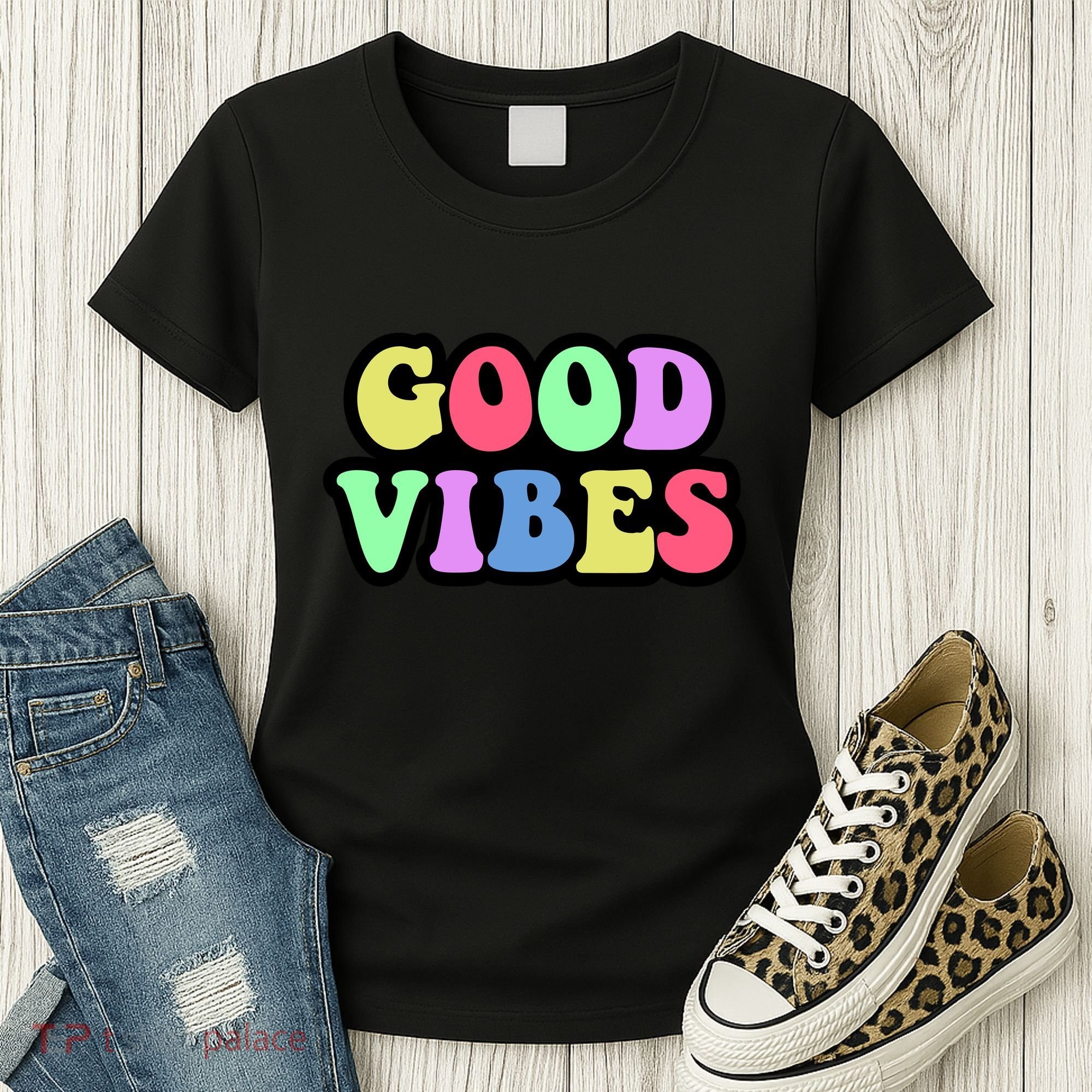 70s Retro Groovy Hippie Good Vibes Bold Women's T-Shirt