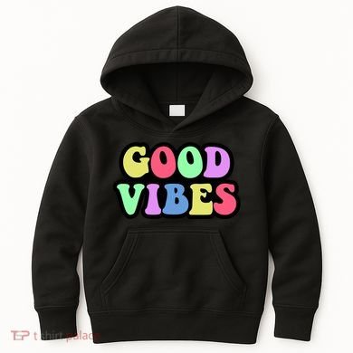 70s Retro Groovy Hippie Good Vibes Bold Kids Hoodie
