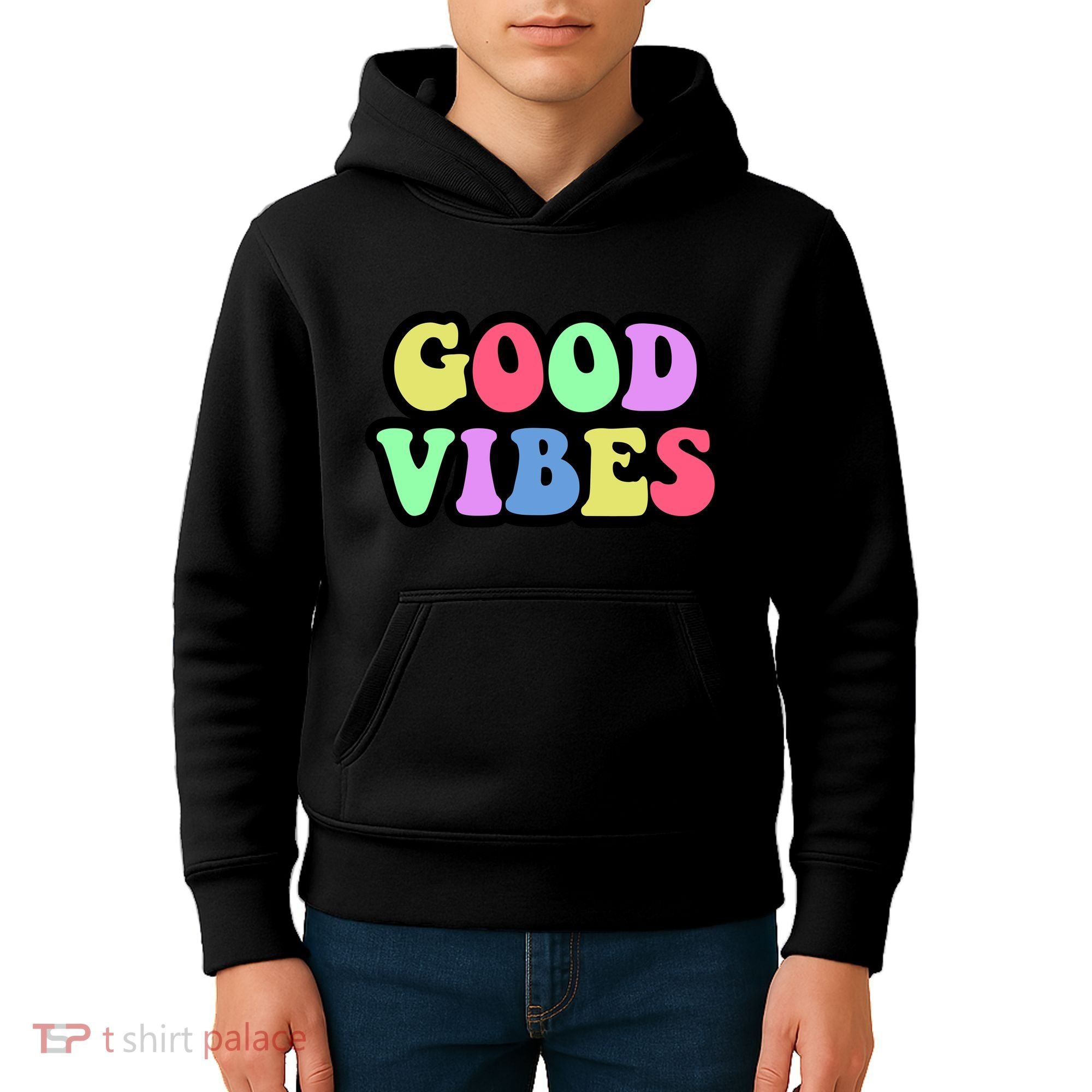 70s Retro Groovy Hippie Good Vibes Bold Kids Hoodie