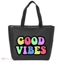 70s Retro Groovy Hippie Good Vibes Bold Tote Bag thumb 0