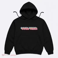 70s Retro Groovy Hippie Good Vibes Repeat Hoodie thumb 0