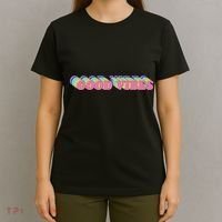 70s Retro Groovy Hippie Good Vibes Repeat T-Shirt thumb 4