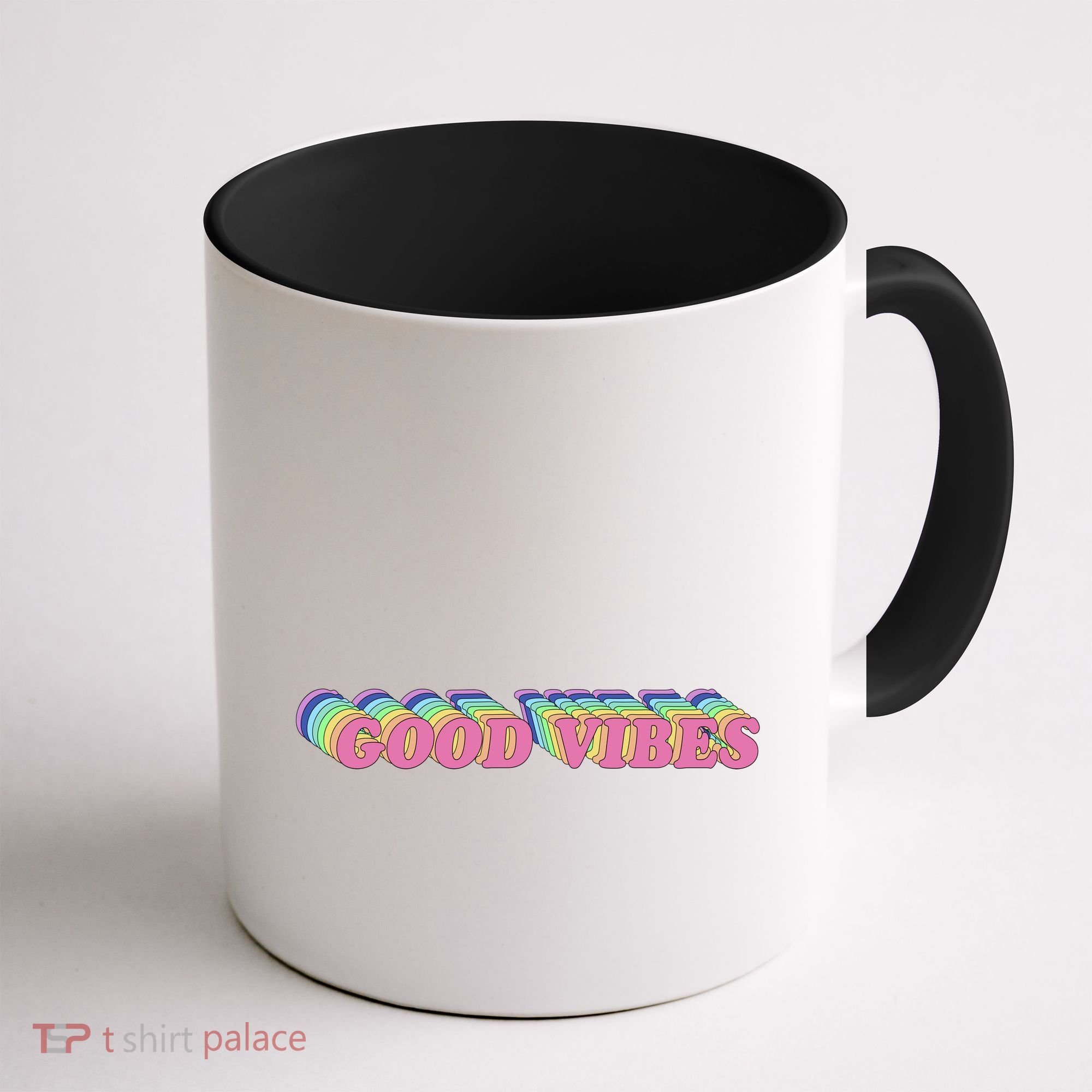 70s Retro Groovy Hippie Good Vibes Repeat Coffee Mug