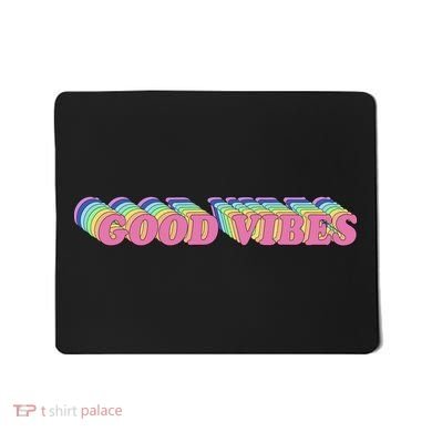 70s Retro Groovy Hippie Good Vibes Repeat Mousepad