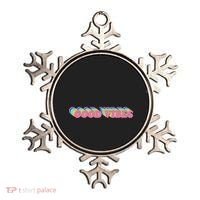 70s Retro Groovy Hippie Good Vibes Repeat Ornament thumb 0