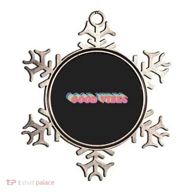 70s Retro Groovy Hippie Good Vibes Repeat Ornament
