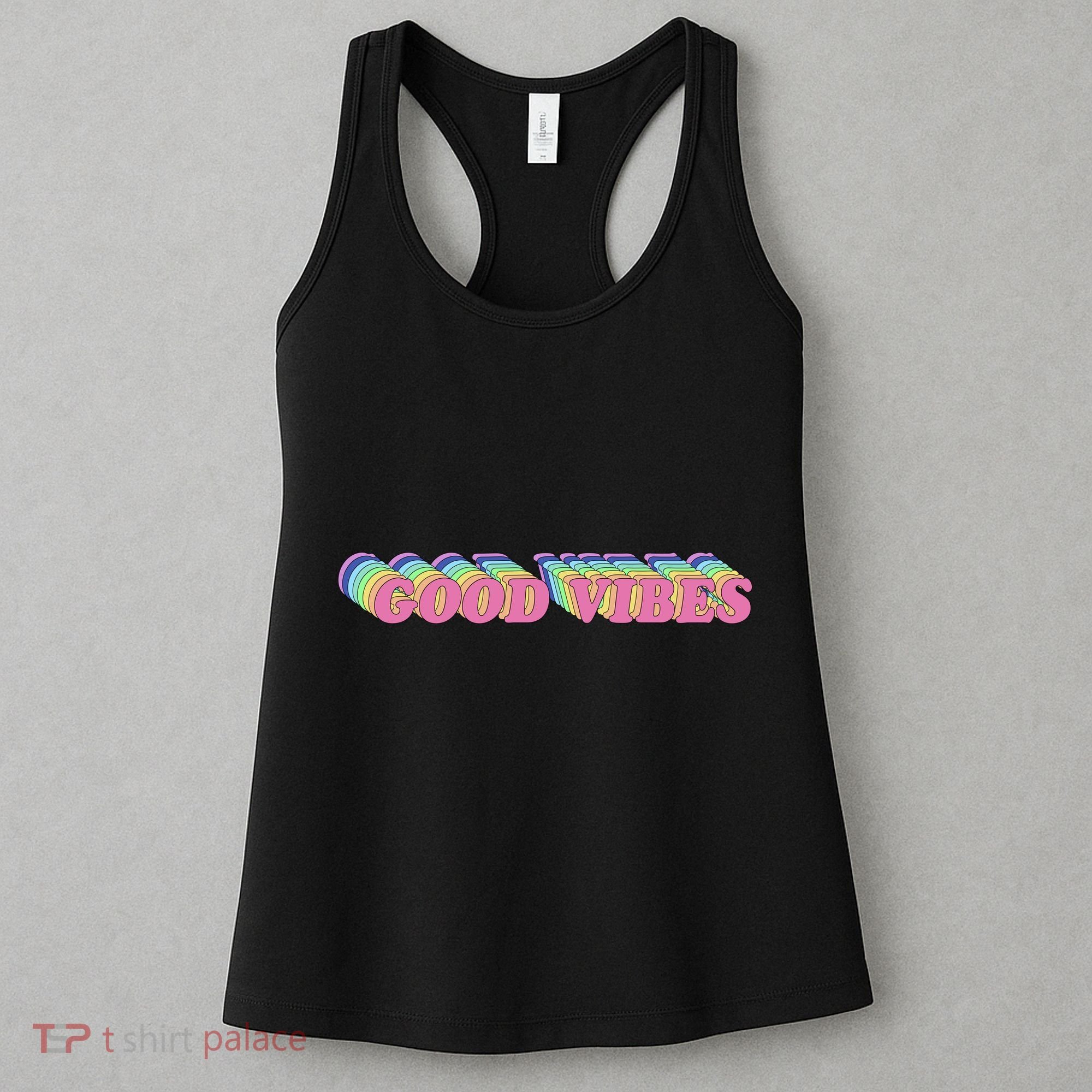 70s Retro Groovy Hippie Good Vibes Repeat Women's Tank Top