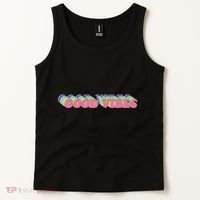 70s Retro Groovy Hippie Good Vibes Repeat Tank Top thumb 2