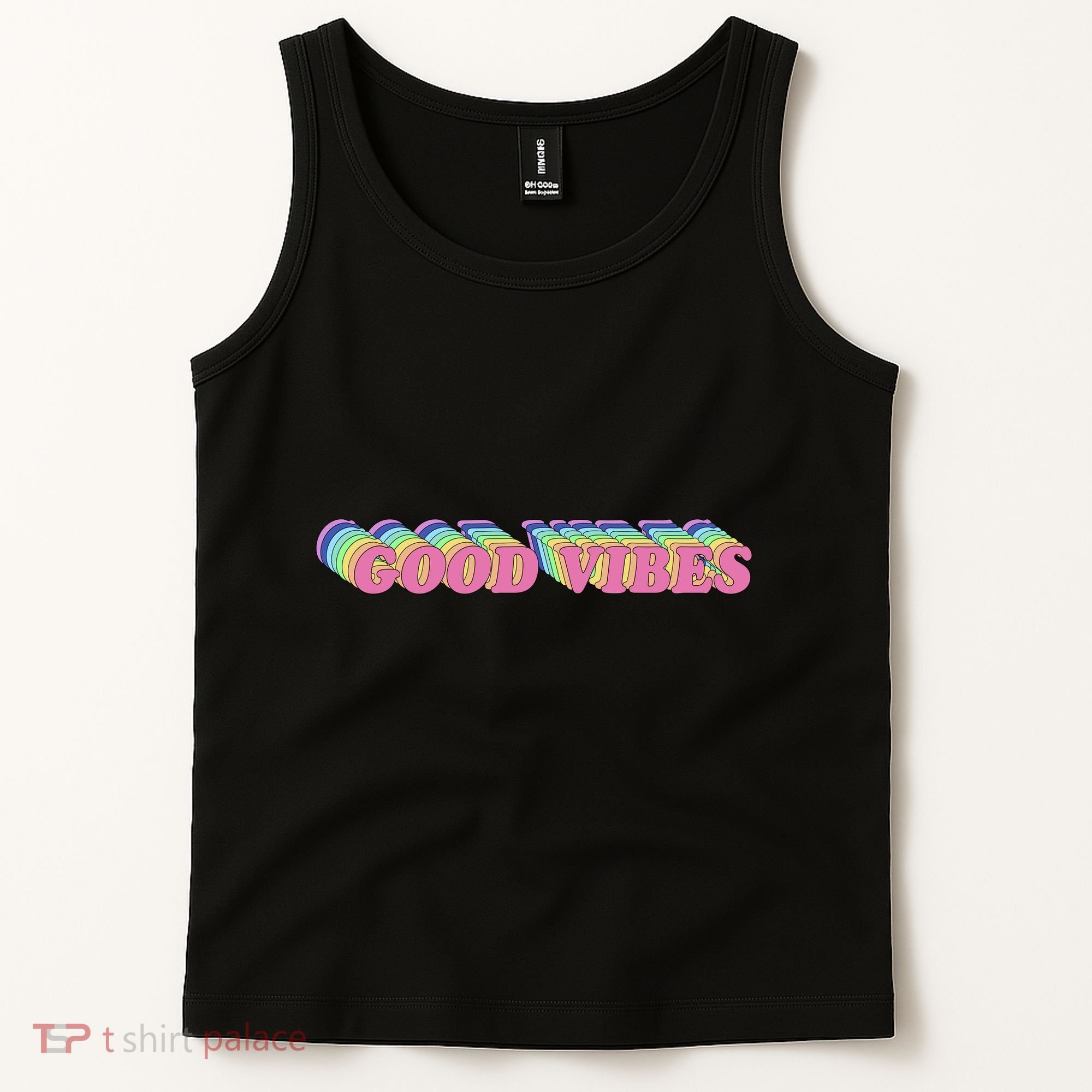 70s Retro Groovy Hippie Good Vibes Repeat Tank Top