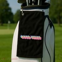 70s Retro Groovy Hippie Good Vibes Repeat Golf Towel thumb 2