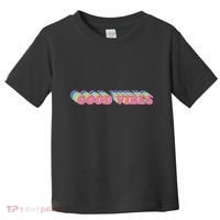 70s Retro Groovy Hippie Good Vibes Repeat Toddler T-Shirt thumb 0