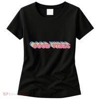 70s Retro Groovy Hippie Good Vibes Repeat Women's T-Shirt thumb 0