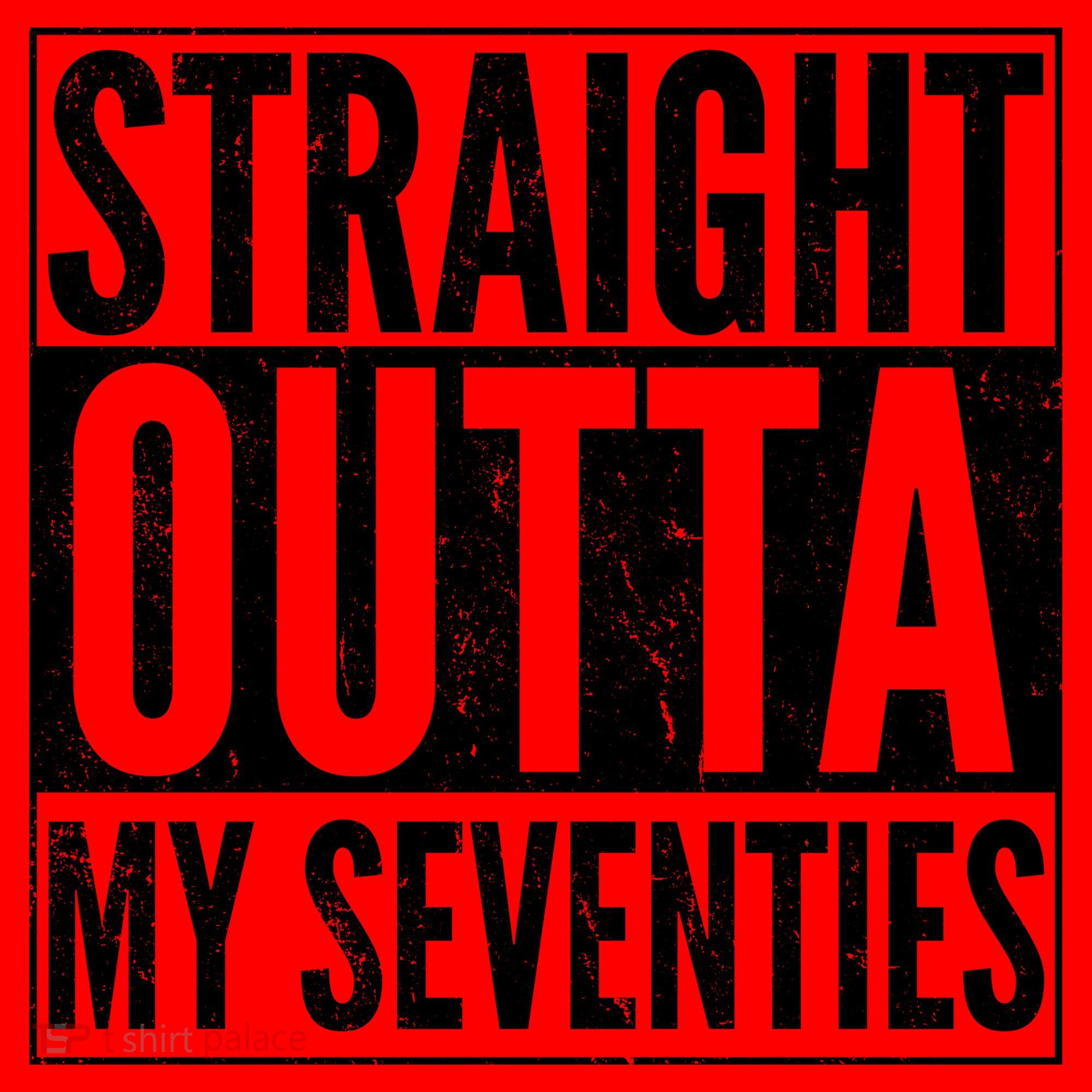 70th Birthday - Straight Outta My Seventies Santa Hat