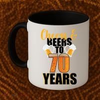 70th Birthday Cheers & Beers To 70 Years Coffee Mug thumb 2
