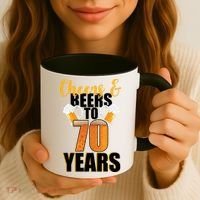 70th Birthday Cheers & Beers To 70 Years Coffee Mug thumb 3