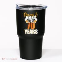 70th Birthday Cheers & Beers To 70 Years Tumbler thumb 0