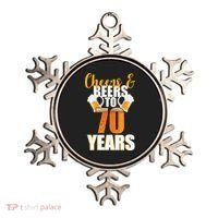 70th Birthday Cheers & Beers To 70 Years Ornament thumb 0