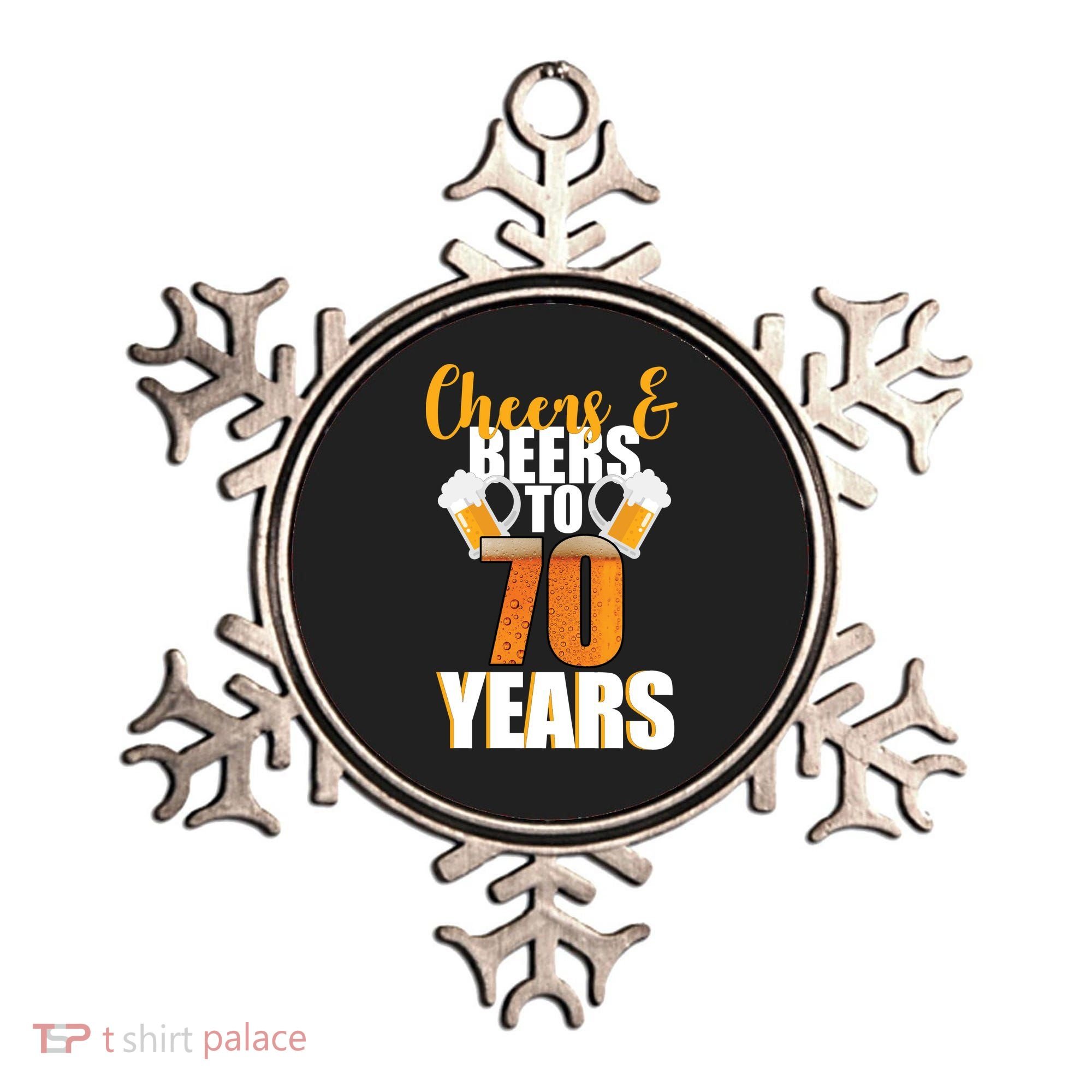 70th Birthday Cheers & Beers To 70 Years Ornament