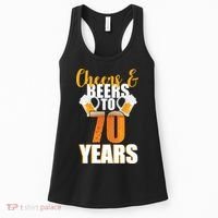 70th Birthday Cheers & Beers To 70 Years Women's Tank Top thumb 0
