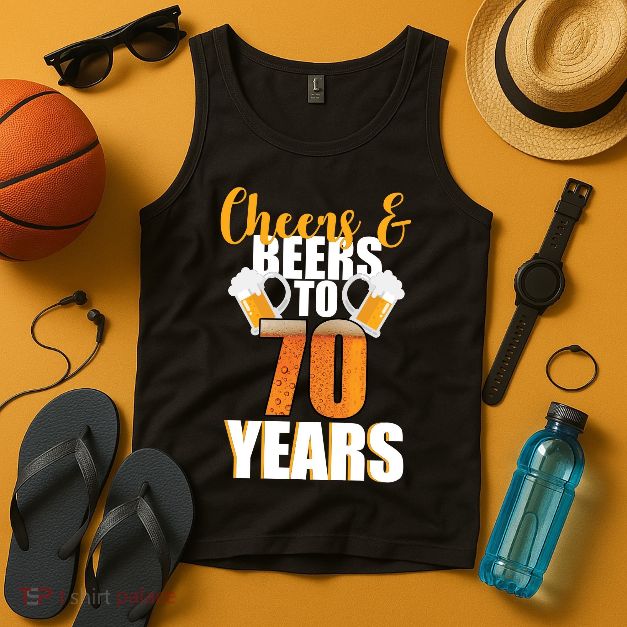 70th Birthday Cheers & Beers To 70 Years Tank Top