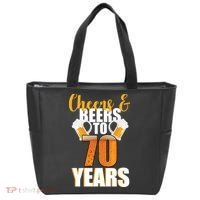 70th Birthday Cheers & Beers To 70 Years Tote Bag thumb 0